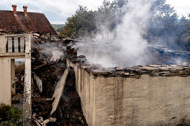 Professional Fire Damage Removal technician working in Aurora, OH